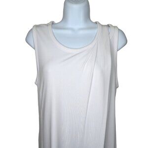 A/X Armani Exchange White Sleeveless Midi Tank Dress SP Jersey Knit Fully Lined
